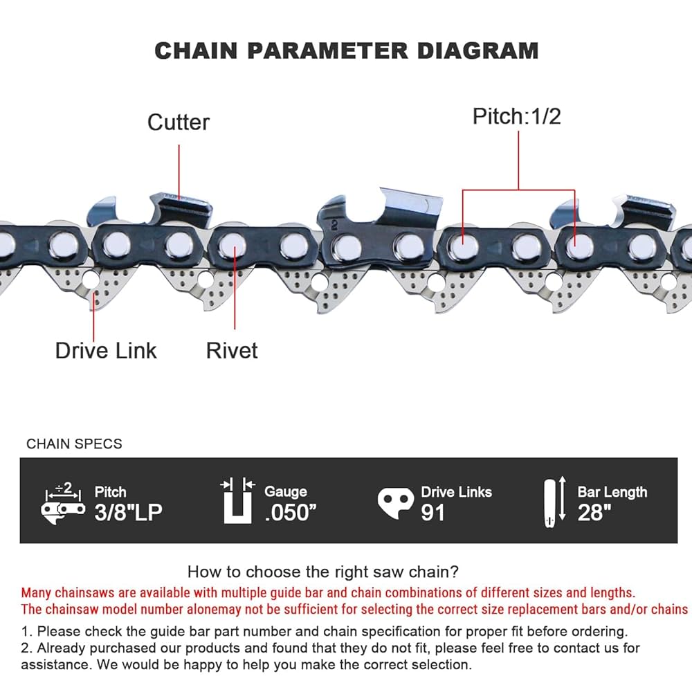 Junページ Amazon.com: V-MODEST 28 inch Chainsaw Chain 91 Drive Links